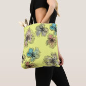Naadloze gevlekte bloemen abstract moderne pa tote bag (Dichtbij)