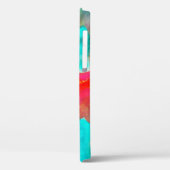 Naadloze giraffe, blauw, oranje waterverf kunstena Case-Mate iPhone case (Achterkant / Links)