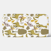 Naadloze Giraffe gele witte achtergrond Case-Mate iPhone Case (Achterkant (horizontaal))