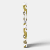 Naadloze Giraffe gele witte achtergrond Case-Mate iPhone Case (Achterkant / Links)