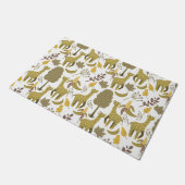 Naadloze Giraffe gele witte achtergrond Deurmat (Schuin)