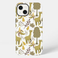 Naadloze Giraffe gele witte achtergrond