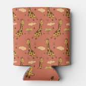 Naadloze Giraffe Patroon  Illustratie Blikjeskoeler (Achterkant)