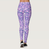 Naadloze glitter sparkles sequenschuimen zilver leggings (Achterkant)