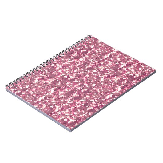 Naadloze glitter sparkles sequenschuimen zilver notitieboek (Linkerzijde)