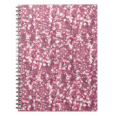 Naadloze glitter sparkles sequenschuimen zilver notitieboek (Voorkant)