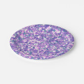 Naadloze glittersequentie met gladde violet zilver papieren bordje (Gekanteld)