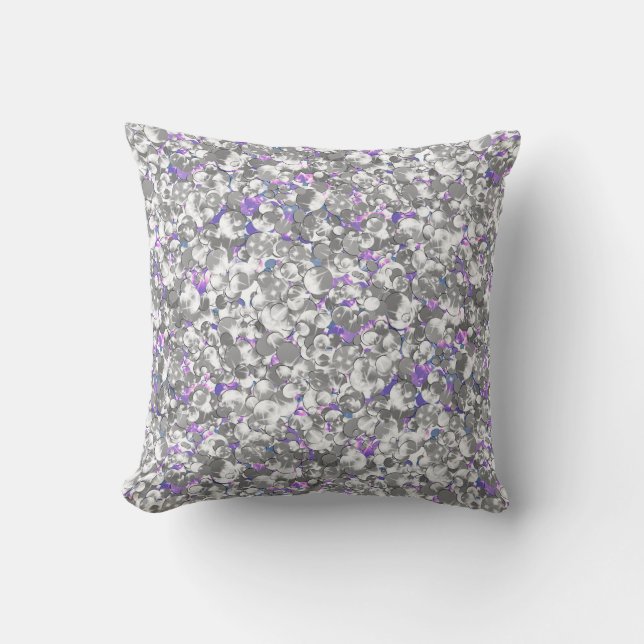 Naadloze glittersequenties van sparkle zilverviole kussen (Voorkant)