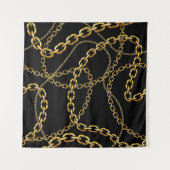 Naadloze gouden ketting, elegant patroon. wandkleed (Voorkant (horizontaal))