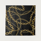 Naadloze gouden ketting, elegant patroon. wandkleed (Voorkant)