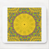 Naadloze gouden sierbloem. muismat (Voorkant)