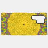 Naadloze gouden sierbloem. samsung galaxy hoesje (Achterkant horizontaal)