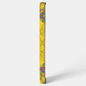 Naadloze gouden sierbloem. samsung galaxy hoesje (Linkerkant)