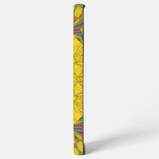 Naadloze gouden sierbloem. samsung galaxy hoesje (Linkerkant)