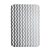 Naadloze gradiënt Chevron Patroon - Wit en Grijs Badmat (Voorkant Verticaal)
