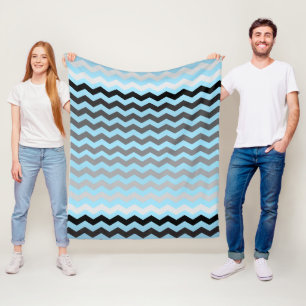 Naadloze gradiënt Chevron Pattern op Baby Blue Fleece Deken