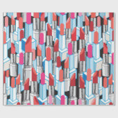 Naadloze grafische afbeelding met kleurrijke lipst cadeaupapier (Vlak)