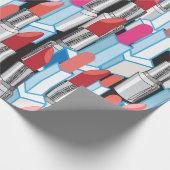 Naadloze grafische afbeelding met kleurrijke lipst cadeaupapier (Hoek)