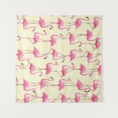 naadloze grafische, realistische flamingvogel wandkleed (Voorkant (horizontaal))