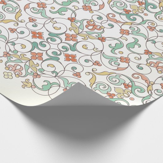 naadloze grens in oostelijke stijl. O Cadeaupapier (Hoek)