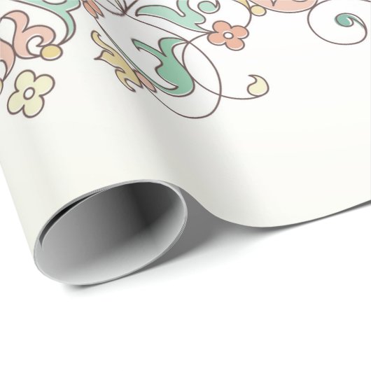 naadloze grens in oostelijke stijl. O Cadeaupapier (Rol Hoek)