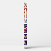 Naadloze grenzen met verschillende bloemen. C Case-Mate iPhone Case (Achterkant / Links)