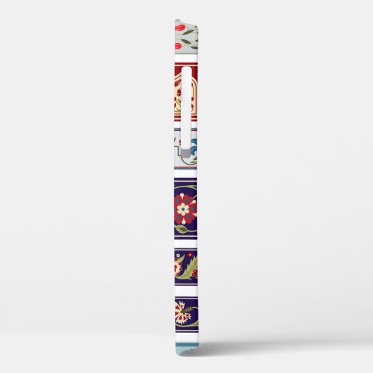 Naadloze grenzen met verschillende bloemen. C Case-Mate iPhone Case (Achterkant / Links)