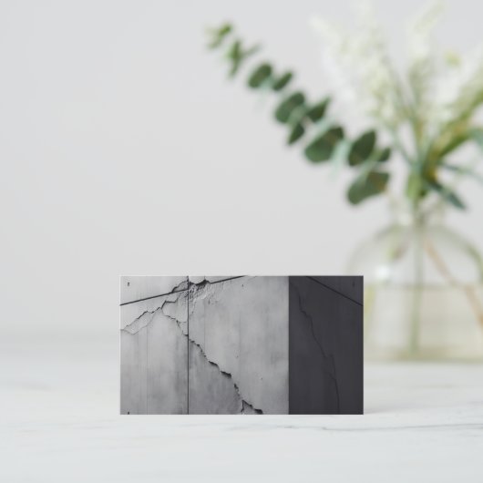 Naadloze Grijze Concrete Blok Patroon Textuur Visitekaartje (Staand voorkant)