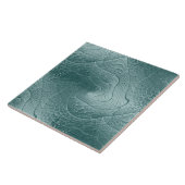 Naadloze groene decoratieve keramische Tegel Tegeltje (Zijkant)