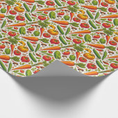 Naadloze groenten patroon cadeaupapier (Hoek)