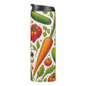 Naadloze groenten patroon thermosbeker (Geroteerd rechts)