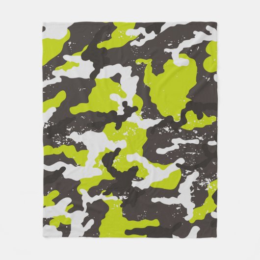Naadloze grunge camouflage achtergrond. Camouflage Fleece Deken (Voorkant)