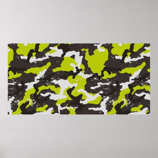 Naadloze grunge camouflage achtergrond. Camouflage Poster (Voorkant)