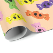 Naadloze Halloween Patroon Kleurrijke griezelige S Cadeaupapier (Rol Hoek)