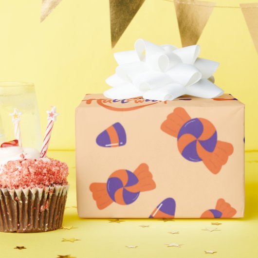 Naadloze Halloween snoepjes en Snoep inpakpapier (Verjaardagsfeest)