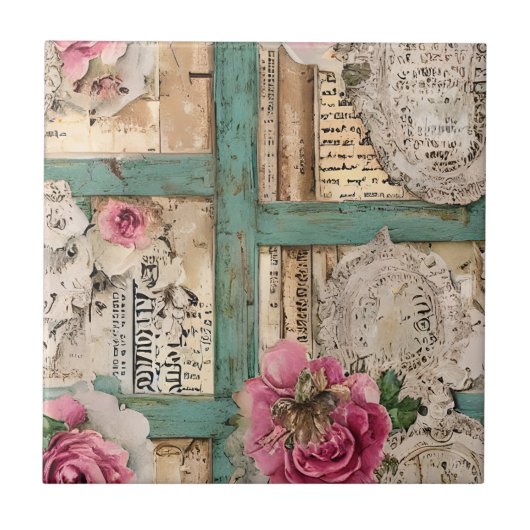 Naadloze Hand getrokken artistieke Rustieke backsp Tegeltje (Voorkant)