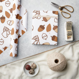 Naadloze Hazelnoot Verpakking Papier Gezellige Her