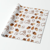 Naadloze Hazelnoot Verpakking Papier Gezellige Her (Uitgerold)