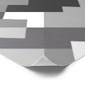 Naadloze heldere abstracte mozaïekgrijze achtergro poster (Hoek)