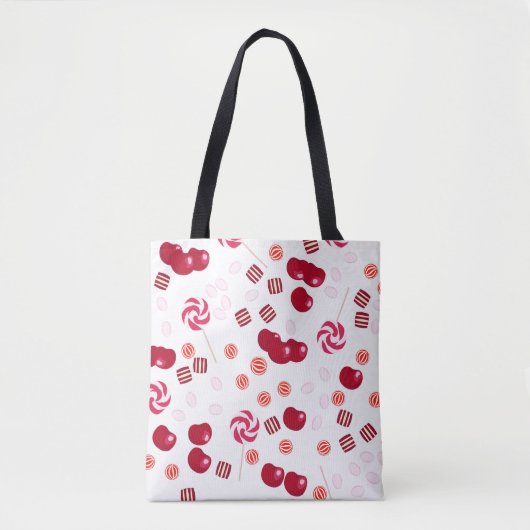 Naadloze heldere Cherry berry snoep lollipopes zoe Tote Bag (Voorkant)