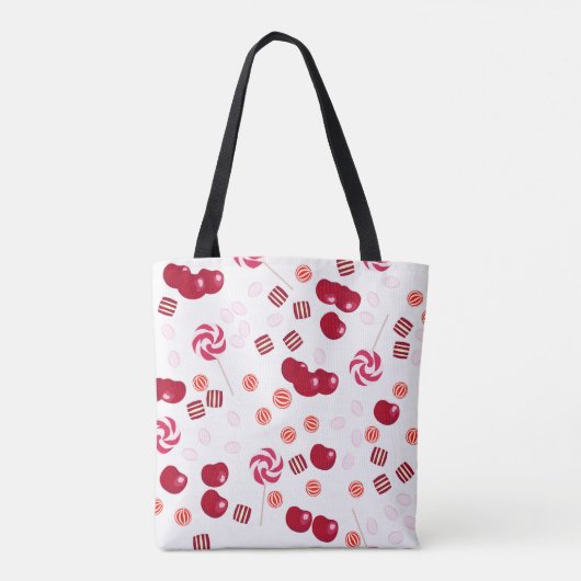 Naadloze heldere Cherry berry snoep lollipopes zoe Tote Bag (Achterkant)
