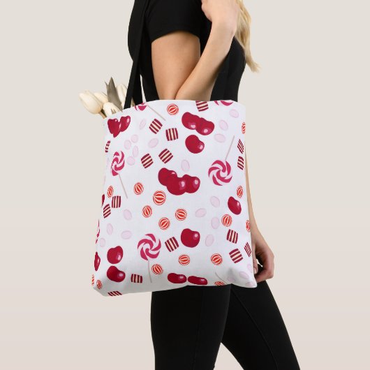Naadloze heldere Cherry berry snoep lollipopes zoe Tote Bag (Dichtbij)