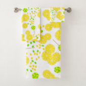 Naadloze heldere citroenmoes snoep lollipops zoet bad handdoek (Insitu)