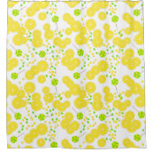 Naadloze heldere citroenmoes snoep lollipops zoet douchegordijn (Voorkant)