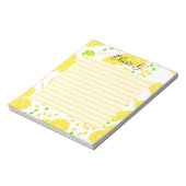 Naadloze heldere citroenmoes snoep lollipops zoet notitieblok (Linkerzijde)