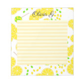 Naadloze heldere citroenmoes snoep lollipops zoet notitieblok (Voorkant)