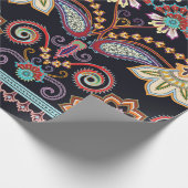 Naadloze heldere grens met paisley en kleine elem cadeaupapier (Hoek)