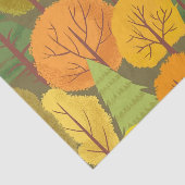 Naadloze herfstbomen patroon kleurig tissuepapier (Detail)