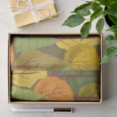 Naadloze herfstbomen patroon kleurig tissuepapier (Geschenk)