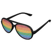 Naadloze herhaling LGBTQ Pride Rainbow Pixel Vlag Aviator Zonnebril (Gekanteld)